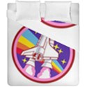 Pink Rainbow Rocket Duvet Cover Double Side (California King Size) View2