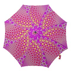 Digital Arts Fractals Futuristic Pink Hook Handle Umbrellas (medium) by Nexatart