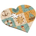 Nautical Elements Collection Wooden Puzzle Heart View3
