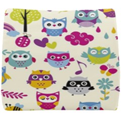 Funny Colorful Owls Seat Cushion by Vaneshart