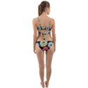 Colorful Donut Seamless Pattern On Black Vector Wrap Around Bikini Set View2