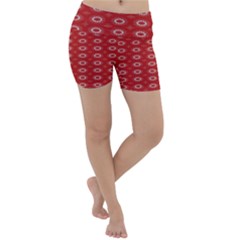 Red Kalider Lightweight Velour Yoga Shorts by Sparkle