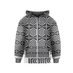 Optical Illusion Kids  Zipper Hoodie by Sparkle