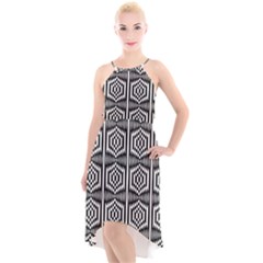 Mandala Pattern High-low Halter Chiffon Dress  by Sparkle