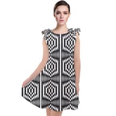 Optical Illusion Tie Up Tunic Dress by Sparkle