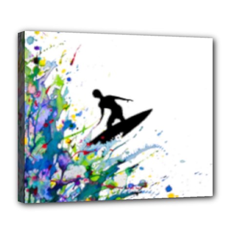 Nature Surfing Deluxe Canvas 24  X 20  (stretched) by Sparkle