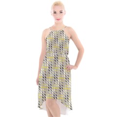 Color Tiles High-low Halter Chiffon Dress  by Sparkle