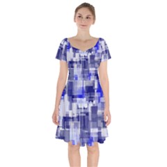 Blockify Short Sleeve Bardot Dress by Sparkle
