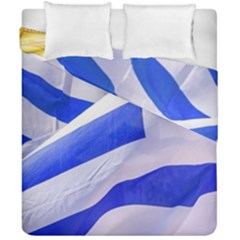 Uruguay Flags Waving Duvet Cover Double Side (california King Size) by dflcprintsclothing
