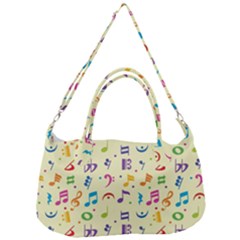 Seamless Pattern Musical Note Doodle Symbol Removal Strap Handbag by Vaneshart