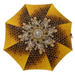 Honeycomb With Bees Straight Umbrellas by Vaneshart
