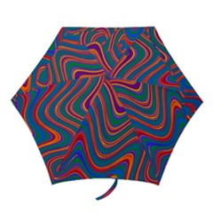 Gay Pride Rainbow Wavy Thin Layered Stripes Mini Folding Umbrellas by VernenInk