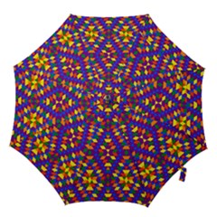 Gay Pride Geometric Diamond Pattern Hook Handle Umbrellas (large) by VernenInk