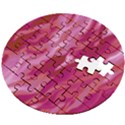 Lesbian Pride Abstract Smokey Shapes Wooden Puzzle Round View2