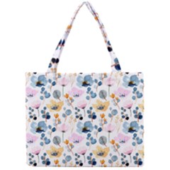 Watercolor Floral Seamless Pattern Mini Tote Bag by TastefulDesigns