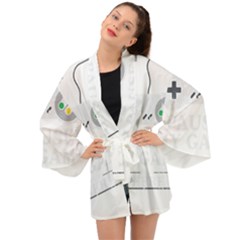 Ipaused2 Long Sleeve Kimono by ChezDeesTees