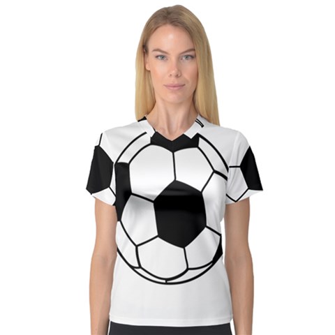 Soccer Lovers Gift V-neck Sport Mesh Tee by ChezDeesTees
