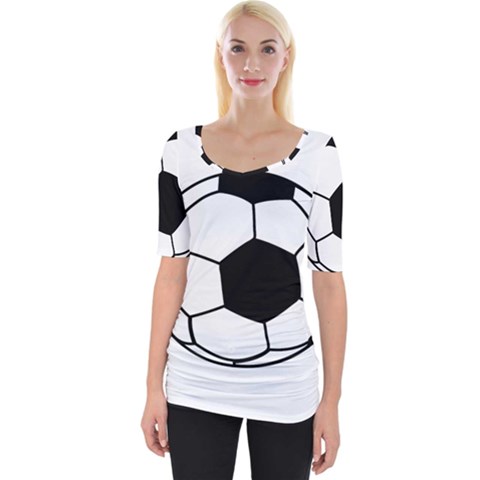 Soccer Lovers Gift Wide Neckline Tee by ChezDeesTees