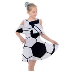 Soccer Lovers Gift Kids  Shoulder Cutout Chiffon Dress by ChezDeesTees