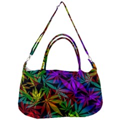 Ganja In Rainbow Colors, Weed Pattern, Marihujana Theme Removal Strap Handbag by Casemiro