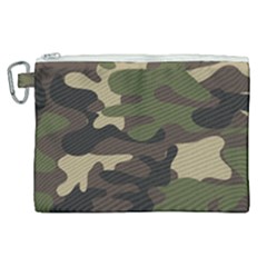 Texture Military Camouflage-repeats Seamless Army Green Hunting Canvas Cosmetic Bag (xl) by Vaneshart