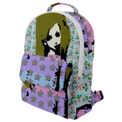 Girl With Star Striped Dress Flap Pocket Backpack (small) by snowwhitegirl