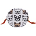 Dog french bulldog seamless pattern face head Drawstring Bucket Bag View3