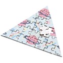 Cute planet space seamless pattern background Wooden Puzzle Triangle View2