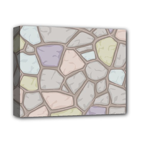 Cartoon Colored Stone Seamless Background Texture Pattern Deluxe Canvas 14  X 11  (stretched) by BangZart