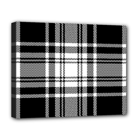 Pixel Background Design Modern Seamless Pattern Plaid Square Texture Fabric Tartan Scottish Textile Deluxe Canvas 20  X 16  (stretched) by BangZart