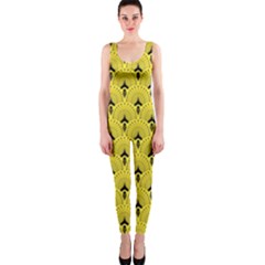 Art-decoyellow One Piece Catsuit by Dushan