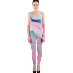 Colorful Marble Abstract Background Texture  One Piece Catsuit by Dushan