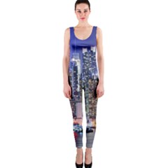 New-york Cityscape  One Piece Catsuit by Dushan