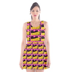 Haha - Nelson Pointing Finger At People - Funny Laugh Scoop Neck Skater Dress by DinzDas