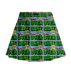Game Over Karate And Gaming - Pixel Martial Arts Mini Flare Skirt by DinzDas