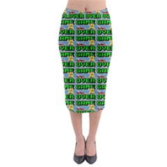 Game Over Karate And Gaming - Pixel Martial Arts Midi Pencil Skirt by DinzDas