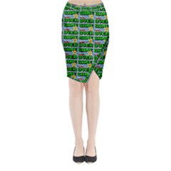Game Over Karate And Gaming - Pixel Martial Arts Midi Wrap Pencil Skirt by DinzDas