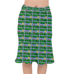 Game Over Karate And Gaming - Pixel Martial Arts Short Mermaid Skirt by DinzDas