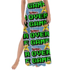 Game Over Karate And Gaming - Pixel Martial Arts Maxi Chiffon Tie-up Sarong by DinzDas