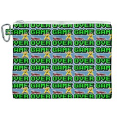 Game Over Karate And Gaming - Pixel Martial Arts Canvas Cosmetic Bag (xxl) by DinzDas