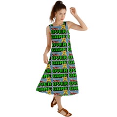 Game Over Karate And Gaming - Pixel Martial Arts Summer Maxi Dress by DinzDas