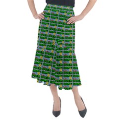 Game Over Karate And Gaming - Pixel Martial Arts Midi Mermaid Skirt by DinzDas
