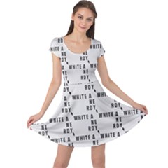 White And Nerdy - Computer Nerds And Geeks Cap Sleeve Dress by DinzDas
