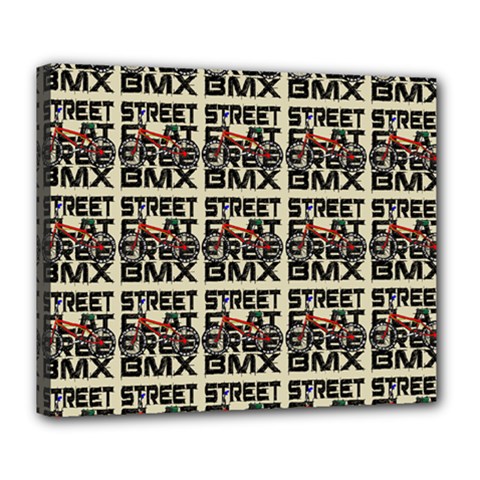 Bmx And Street Style - Urban Cycling Culture Deluxe Canvas 24  X 20  (stretched) by DinzDas