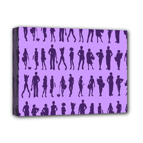 Normal People And Business People - Citizens Deluxe Canvas 16  X 12  (stretched)  by DinzDas