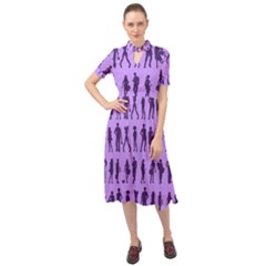 Normal People And Business People - Citizens Keyhole Neckline Chiffon Dress by DinzDas