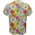 Abstract Flowers And Circle Men s Cotton Tee View2