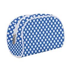 Pastel Blue, White Polka Dots Pattern, Retro, Classic Dotted Theme Makeup Case (small) by Casemiro