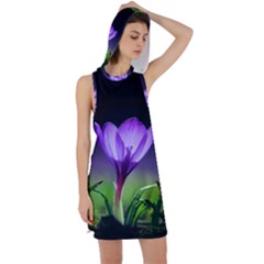 Flower Racer Back Hoodie Dress by Sparkle