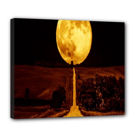 Moon Road Deluxe Canvas 24  X 20  (stretched) by Sparkle